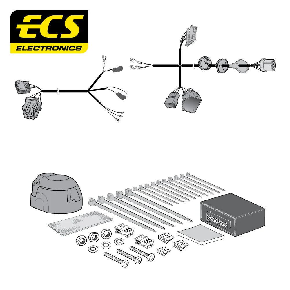 Towbar Wiring Kit 13 Pin VW Tiguan Allspace SUV June 2017 - July 2023 VW19013MU