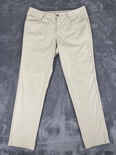Lululemon ABC Pants Classic Fit Mens 34x31 Khaki Beige Warpstreme Stretch Preppy