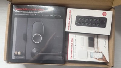 SwitchBot Lock Ultra combo w/Keypad FingerprintDoor Lock+Hub Mini+App Remote Crl