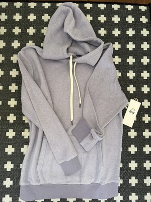 FEAT Clothing Womens Blanket Blend Pullover Hoodie Sweatshirt Large NWT