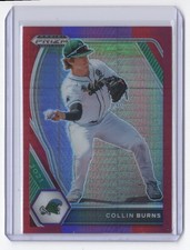 2021 Panini Prizm Draft Picks Red Purple Hyper Collin Burns Tulane Green Wave