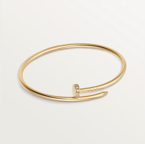 Cartier Juste un Clou Small Bracelet 18K Yellow Gold Diamond B6066117 Size 17