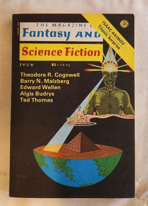 the magazine of fantasy and science fiction July 1975 w/ Asimov, Malzberg
