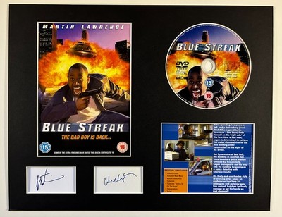 BLUE STREAK - Signierter Nachdruck - Martin Lawrence - Luke Wilson - DVD Film Display