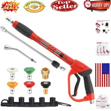 Versatile 4000 PSI Pressure Washer Gun Kit with Extension & Nozzle Tips