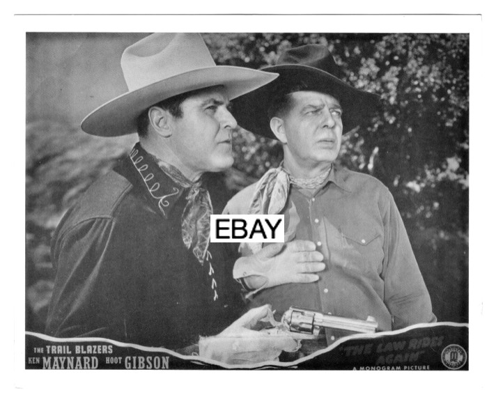 SALE: THE LAW RIDES AGAIN 1943 KEN MAYNARD HOOT GIBSON VINTAGE MOVIE PHOTO REPRO