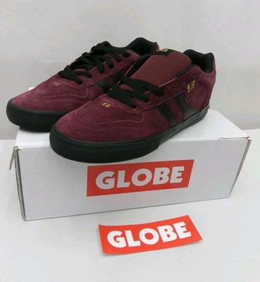 Globe Encore 2 Shoes Size 9.5 US Men's Skateboarding Port Wine Black Maroon New