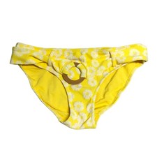 Aerie Bikini Bottom Hipster Brief Belted Floral Daisies Yellow S