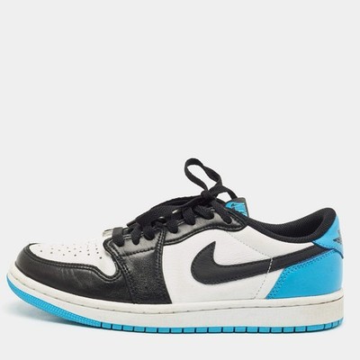 Air Jordan Multicolor Leather Jordan 1 Low OG Power Blue Sneaker Size 40