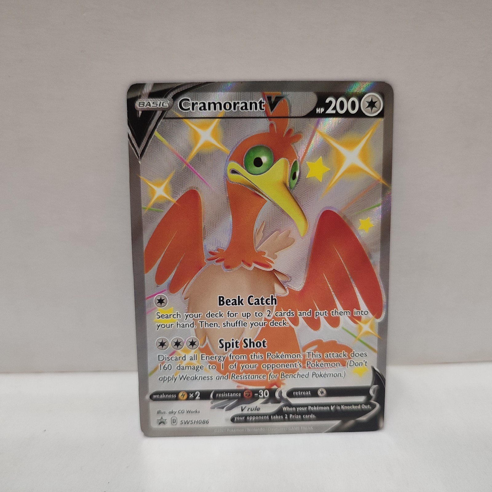 Pokemon TCG Shiny Cramorant V SWSH086 Black Star Promo Official NM Card