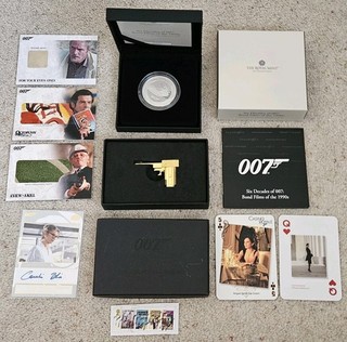 James Bond 007 Collectibles Relic Cards Royal Mint 1oz SILVER PROOF 2024 Coin