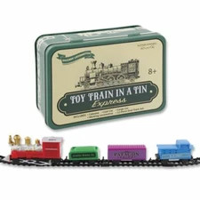Toy Train In A Tin Express Works Battery Operated Track Railway Locomotive 
