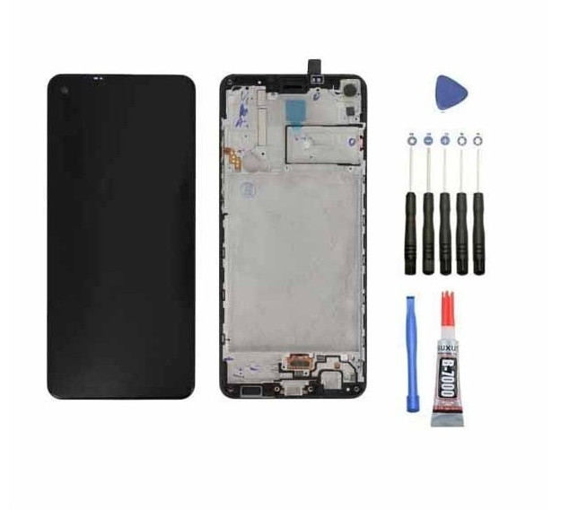Écran LCD tactile haute sensibilité avec frame pour Samsung Galaxy A21S