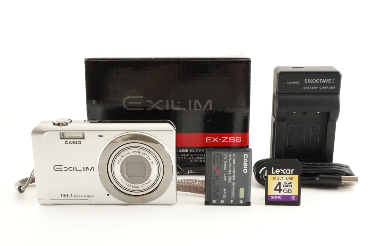 CASIO EXILIM EX-ZS6 Silver In Box + 4GB SDHCCard Digital
