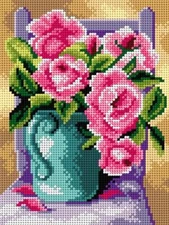 Orchidea Needlepoint canvas for halfstitch without yarn Still Life with Roses...