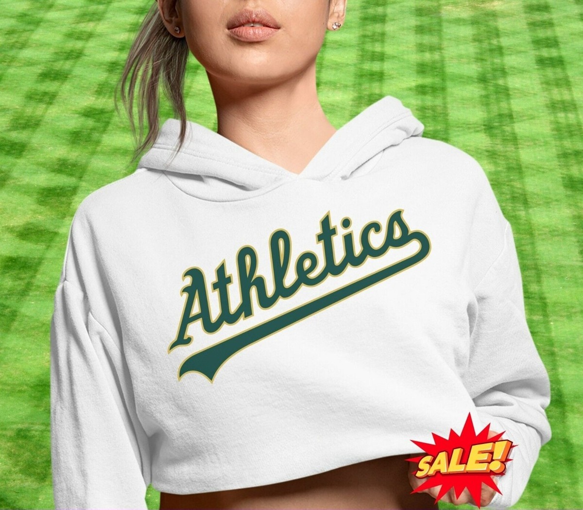 Athletics Cropped Hoodie, Women's Baseball Hoodie, Ladies Sportswear 2024  Season