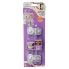 DreamBaby Elastyczny wielofunkcyjny zatrzask samoprzylepny Ochrona przed dziećmi 3-pak