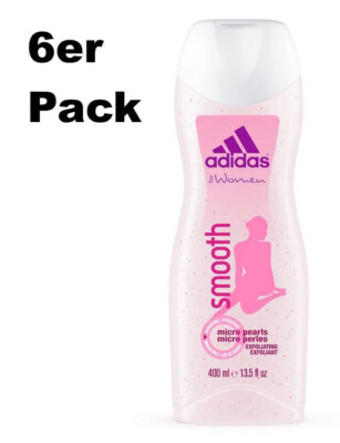 (14,56 /L) Adidas woman smooth Duschgel Micro pearls 6x400ml