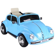 Outdoor Children's Volkswagen Beetle Kids Ride On Car Toy w/ Extra Wide Tires