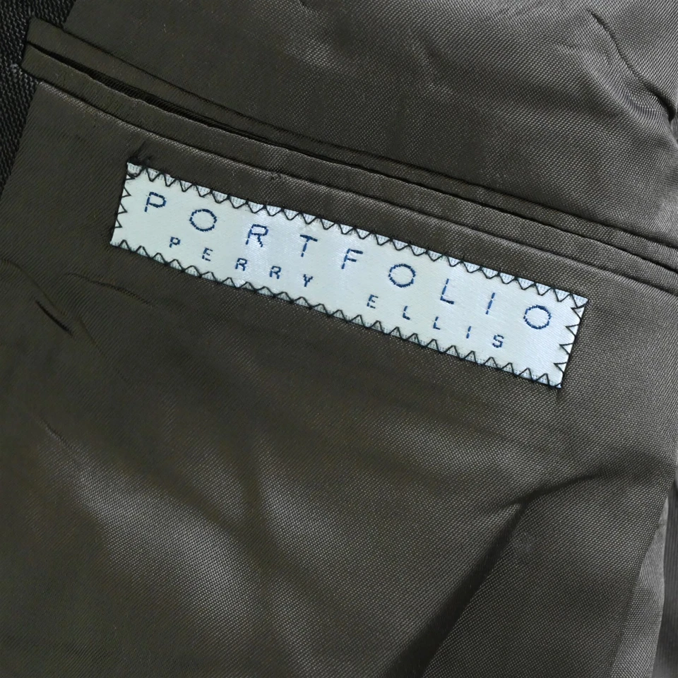 Blazer Abrigo Deportivo De Colección Hecho en EE. UU. 42R Marrón Ojo de Pájaro Lana Doble Pecho Foto 4 de 4