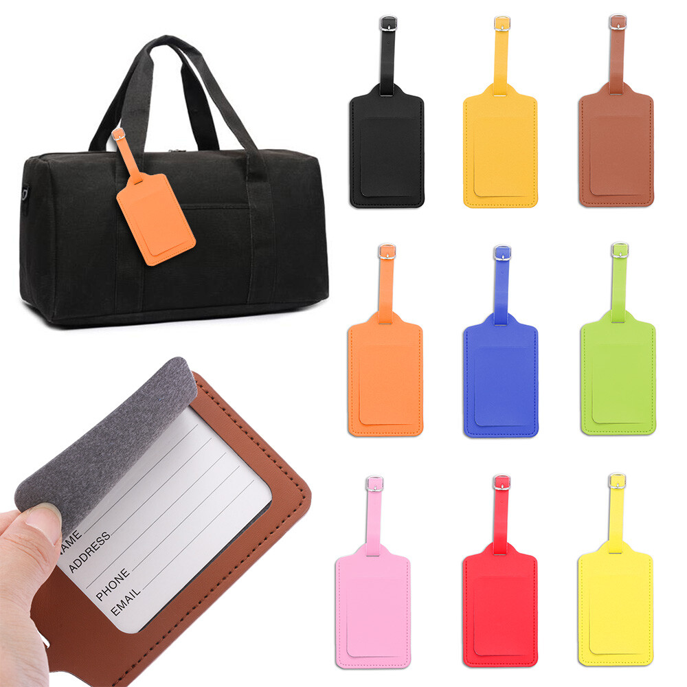 PU Leather Luggage Tag Suitcase ID Label for Travel Plane Bag Identifier-image