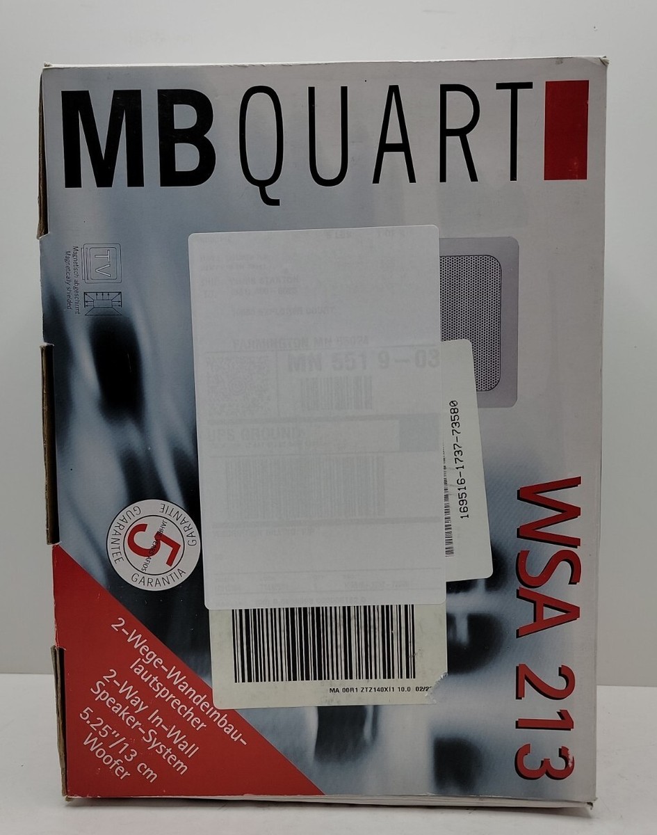 MB Quart WSA-213 - In-Wall/Ceiling Speaker System - New. | eBay