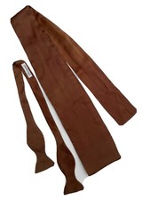 MICHAEL KATZ Copper Colored Silk Formal Set, Bow Tie  Cummerbund, Vintage