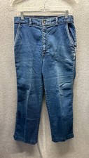 Vintage Levis Jeans Womens 30 x 27 Blue High Rise 70s Wide Leg Orange Tab