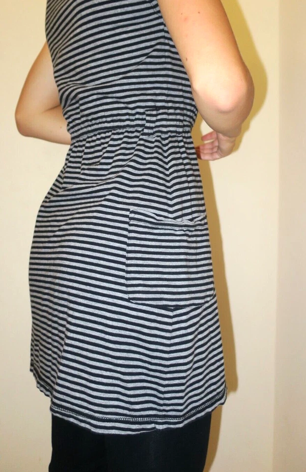 S ❤️ VESTIDO CASUAL CÓMODO A RAYAS Y BOLSILLOS ❤️ Foto 3 de 4