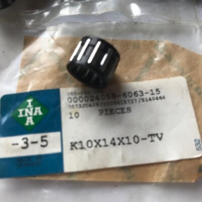INA K10X14X10-TV/0-7 Nadellager Needle Bearing 10 x 14 x 10 mm Open / Offen