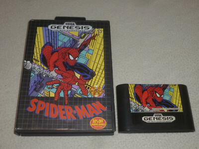 SEGA GENESIS GAME SPIDERMAN W CASE  CDX NOMAD JVC XEYE MARVEL COMICS