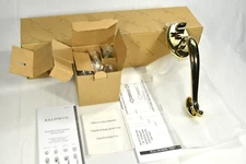 Baldwin Entry Door Full Dummy Handle Set Logan #85315 Lifetime Polished Brass