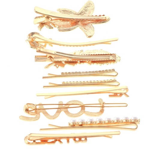 Gold Tone Assorted Metal Hair Clip HC1015-GLD - Picture 2 of 3