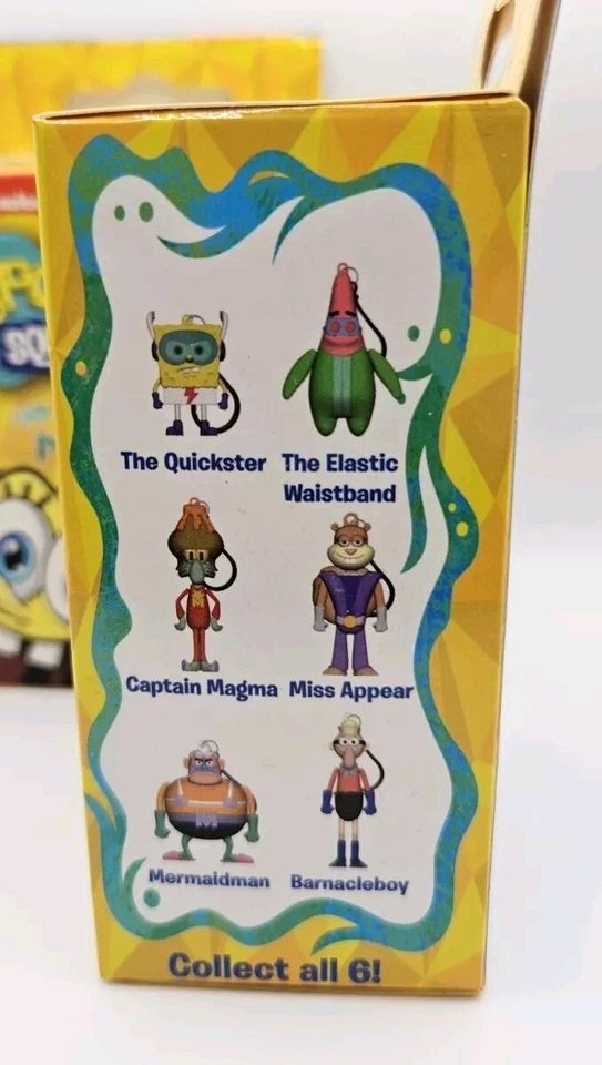 Lot of 2 New Blind Boxes SpongeBob SquarePants Chibi In Motion Series 2 Clip-On - Image 3 of 4
