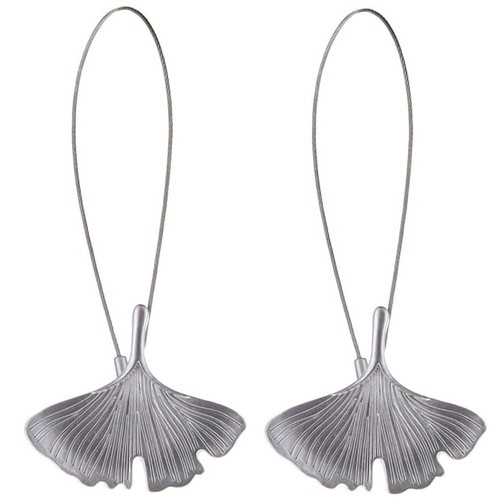 Magnetic Metal Curtain Tiebacks with Ginkgo Leaf Design – No Installation Needed - Picture 8 of 37