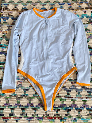 Swimsuits For All CAMILLE KOSTEK BLUE CRUSH LONG SLEEVE ONE PIECE XL NWT
