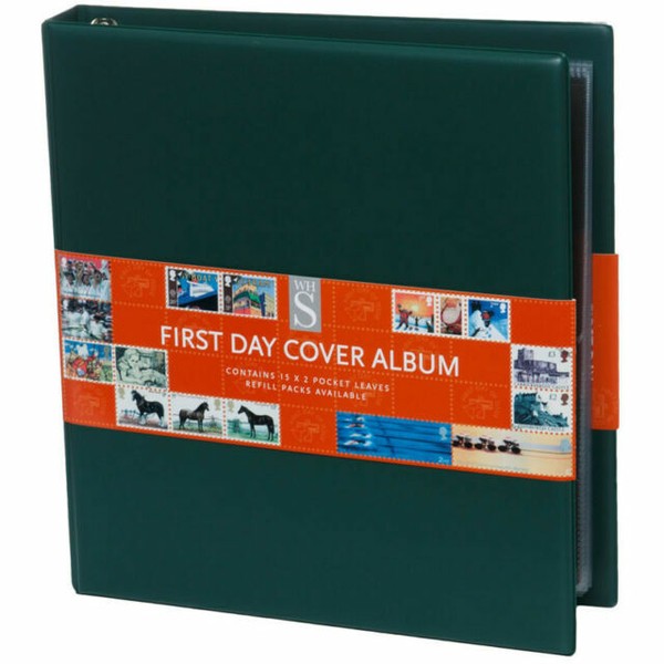 WHSmith First Day Cover Album 15x 2 Double Sided Pocket Leaves for sale