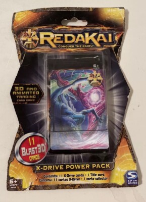 Redakai - Conquer the Kairu - X-Drive Power Pack - 11 Blast 3D Cards - NEW!