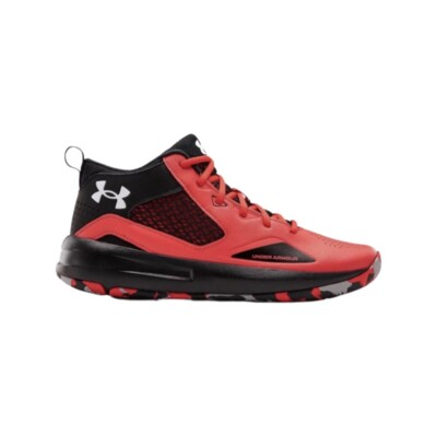 NIB Under Armour UA Lockdown Basketball Shoes Black/Red 3023949 Sz 12 