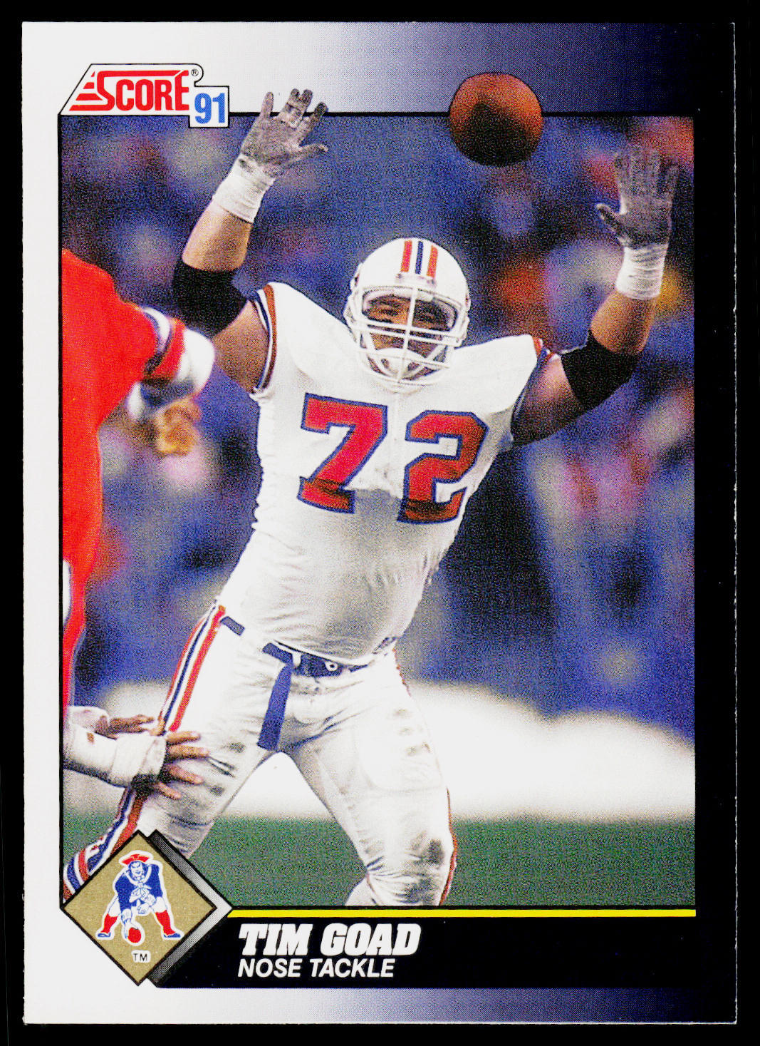 Tim Goad, 1991 Score, #501, New England Patriots,
