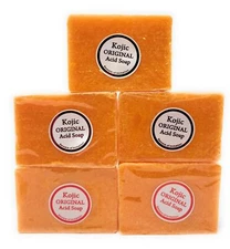 Authentic Original Kojic Acid Skin Whitening Dark Spot Removing 5 Bars Soap
