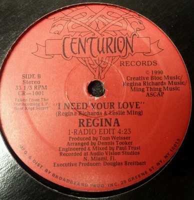 Track You Down by Regina Rare12'' Freestyle Pristine condition Centurion Records 