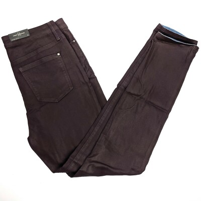 Robert Rodriguez Mi Cielo Hi Rise Skinny Jean Merlot Stretch Coated Size 31
