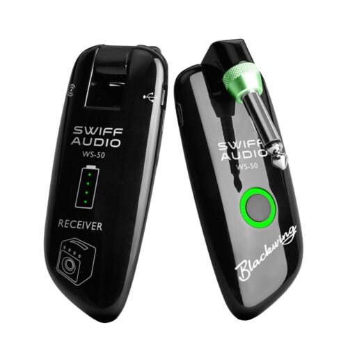 SWIFF Wireless UHF Electric Guitar System Transmitter Receiver 100 Channels US - Afbeelding 1 van 8