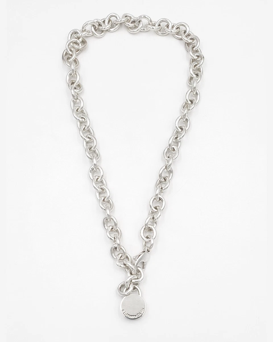 Tiffany & Co. Sterling Silver Padlock Link Necklace