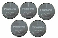 5 x SUPER FRESH Panasonic ECR1616 CR1616 Lithium Battery 3V Coin Cell Exp. 2027