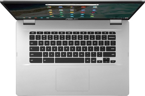 ASUS Chromebook C523 Laptop, 15.6" HD NanoEdge-Display with 180 Silver - Afbeelding 6 van 7