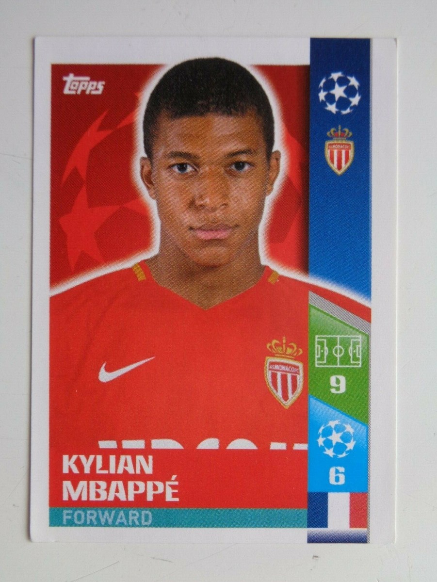 TOPPS KYLIAN MBAPPE ROOKIE RC STICKER #248 CHAMPIONS LEAGUE