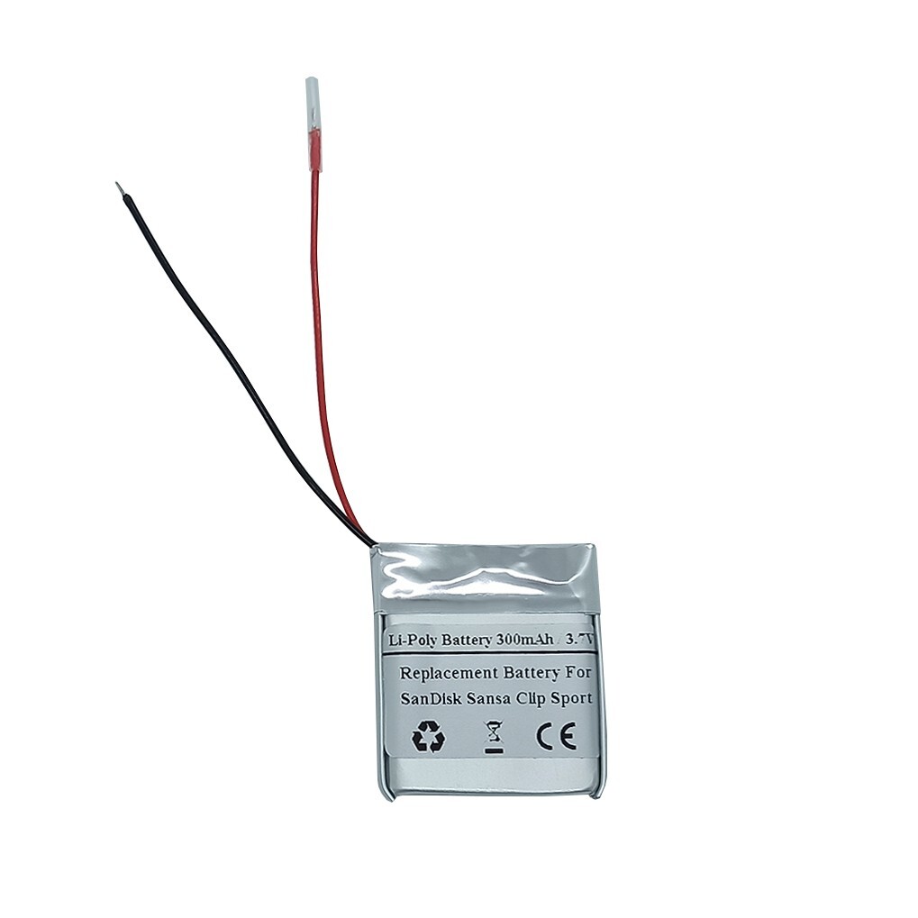 300mAh 3.7V Replacement Battery for SanDisk Sansa Clip Sport, SDMX24