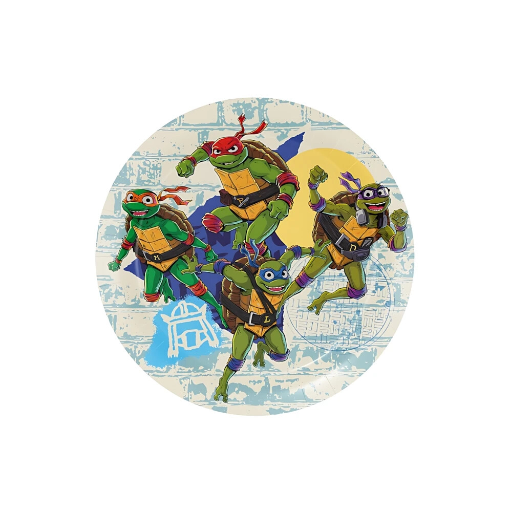 Piatti Tartarughe Ninja 18cm, 8pz.